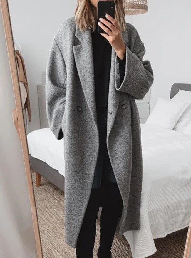 Daria - Wełniany płaszcz damski oversize