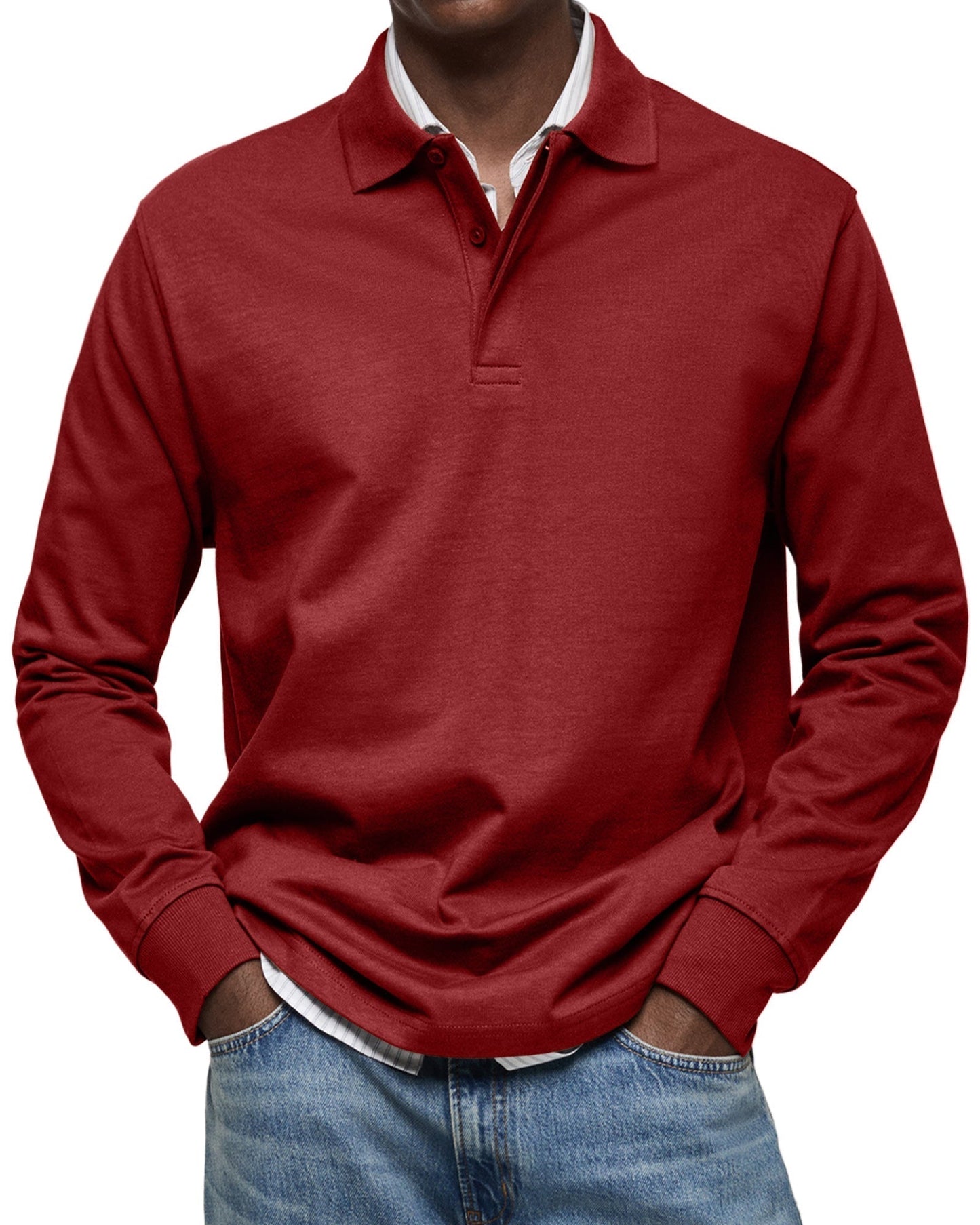 Ethan – Casual Long Sleeve Polo Sweatshirt for Men