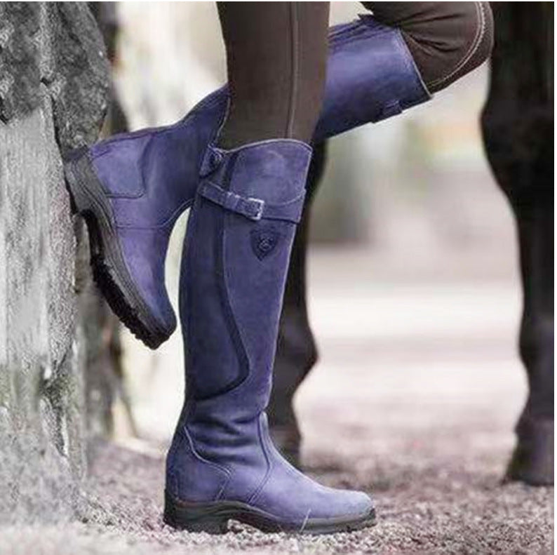 Karina - Skórzane wysokie buty jeździeckie