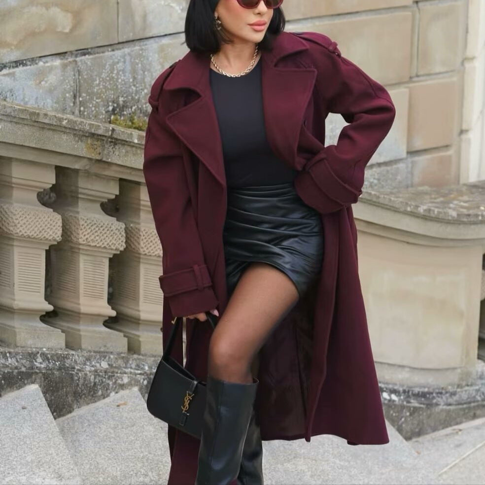 Karolina – Elegancki Damski Płaszcz Dwurzędowy