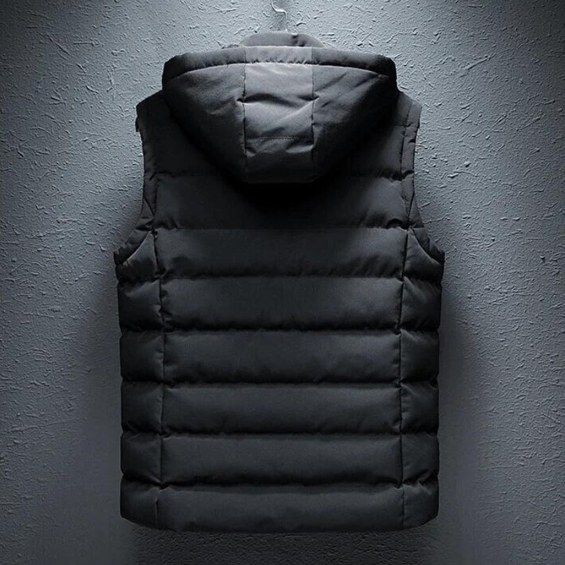 Diego – Men's Quilted Vest with Hood