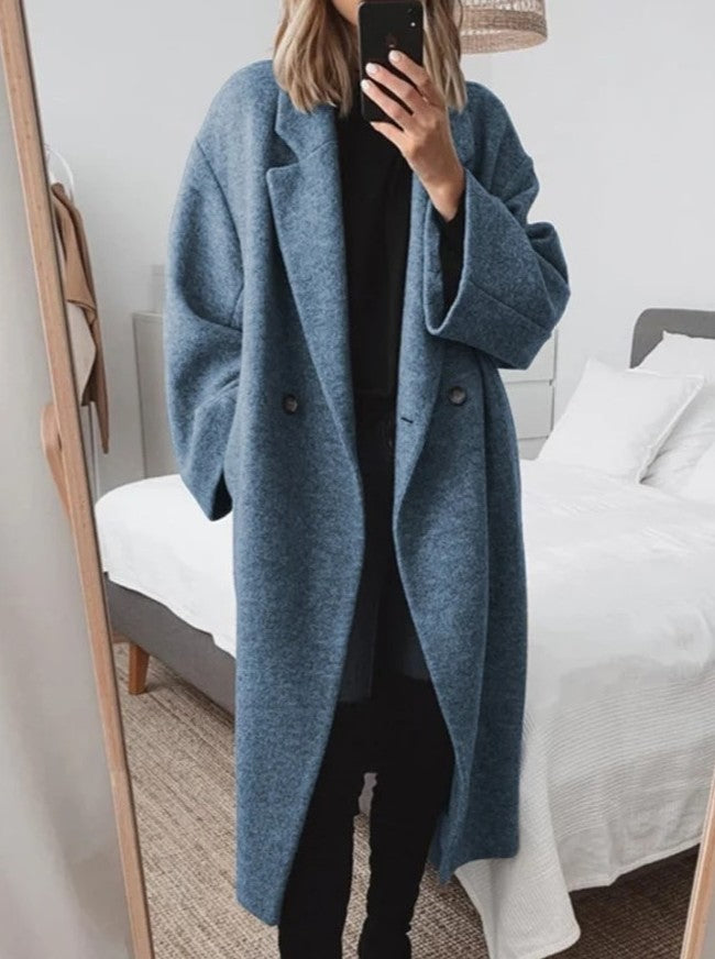 Daria - Wełniany płaszcz damski oversize