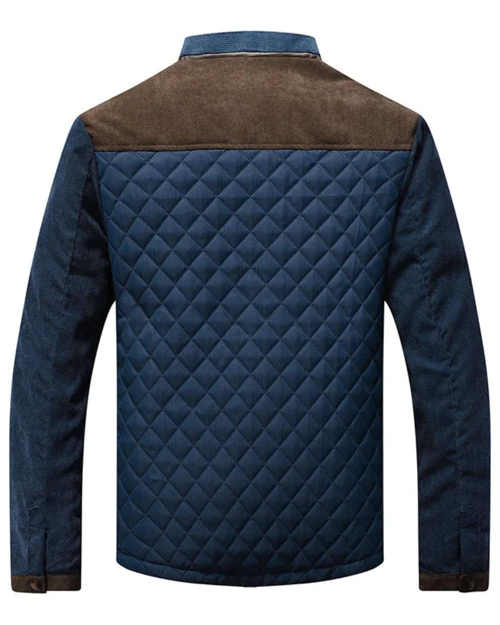 Thomas – Quilted Panel Men’s Stand-Collar Jacket