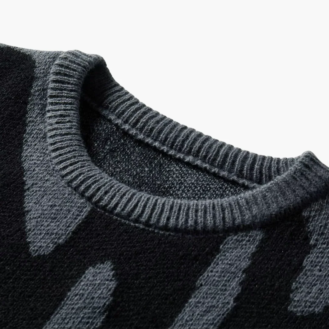 Mateo – Abstract Pattern Knit Jumper Menswear