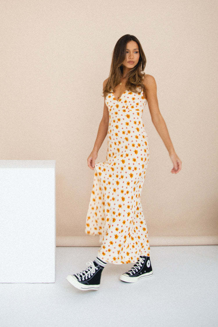 Kalina – Letnia sukienka maxi w kwiaty