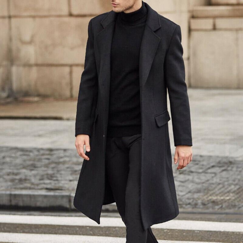 Mateusz – Elegancki Męski Płaszcz Wełniany