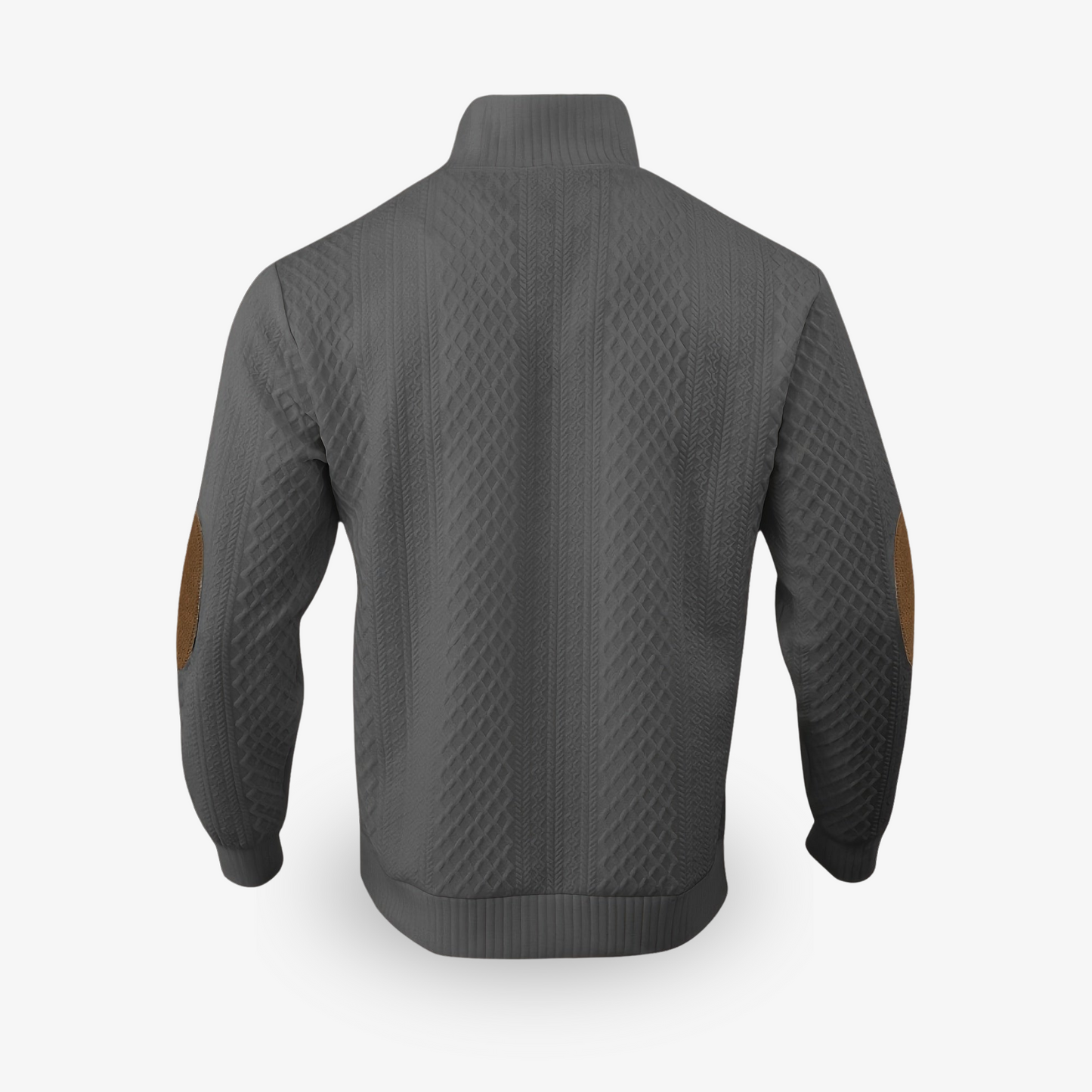 Ethan – Textured Button-Up Knit Pullover for Men