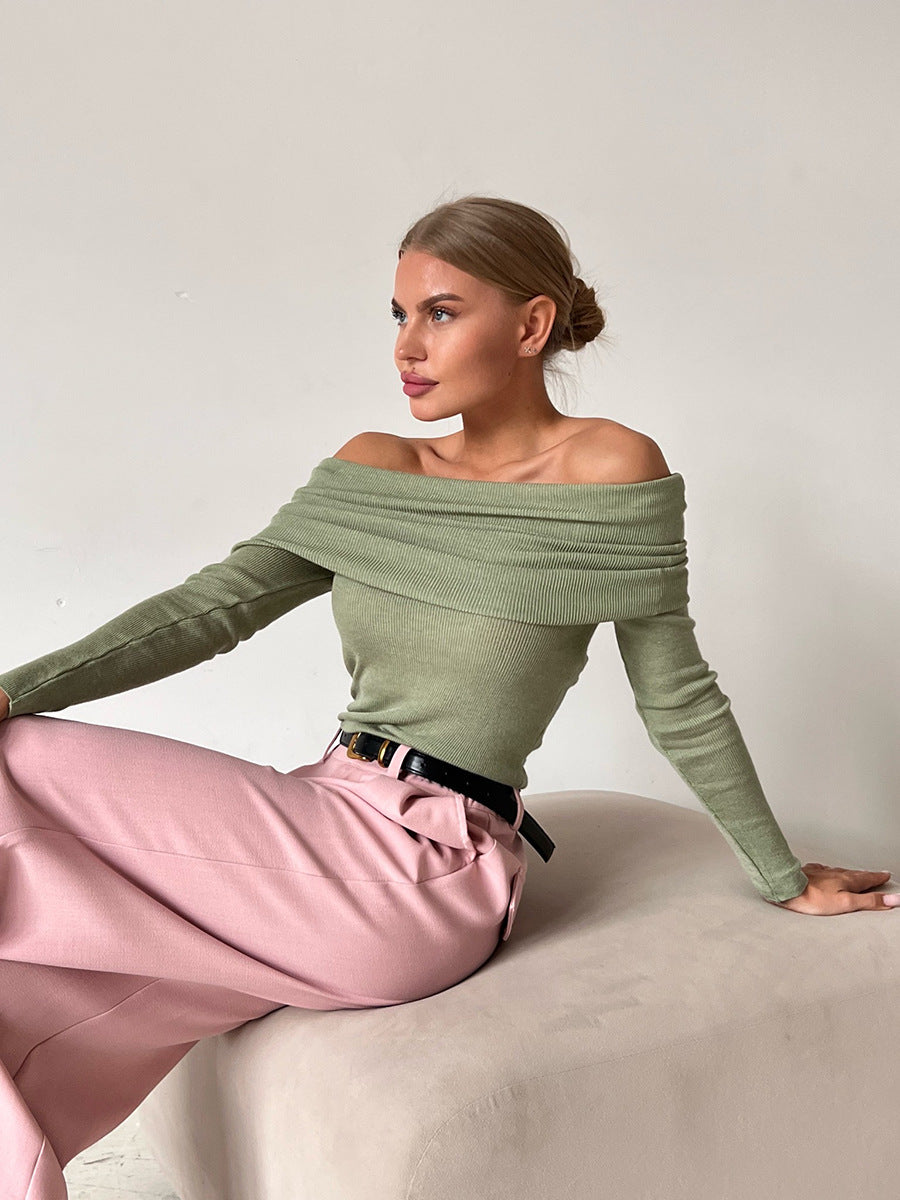 Sylwia – Bluzka z dekoltem hiszpańskim