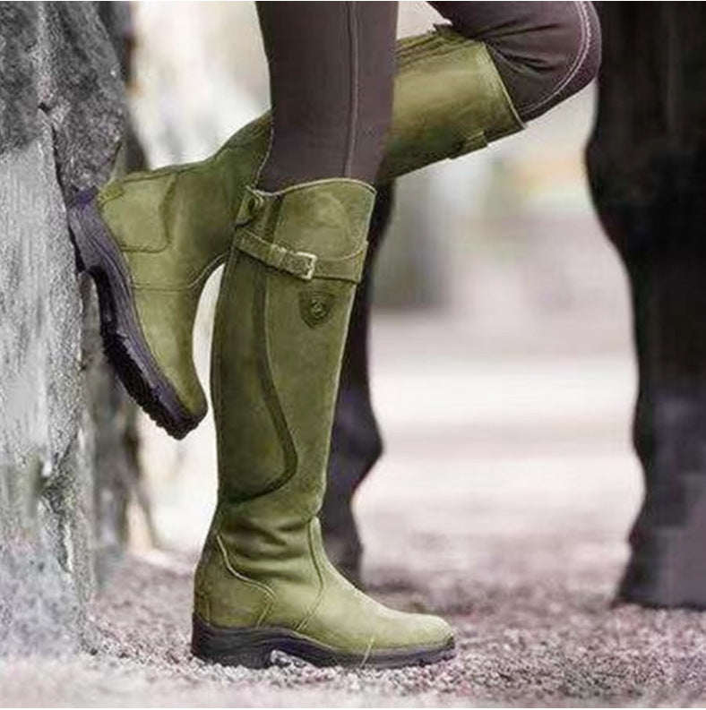 Karina - Skórzane wysokie buty jeździeckie