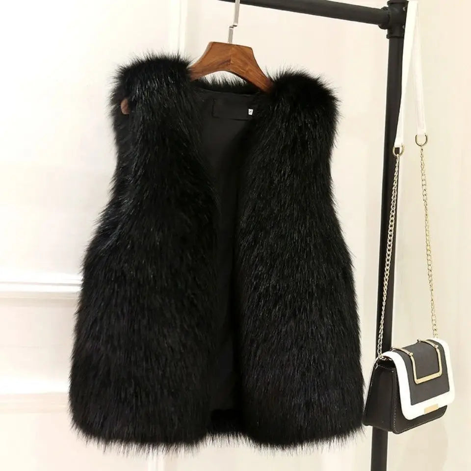 Noa – Faux Fur Sleeveless Vest for Women