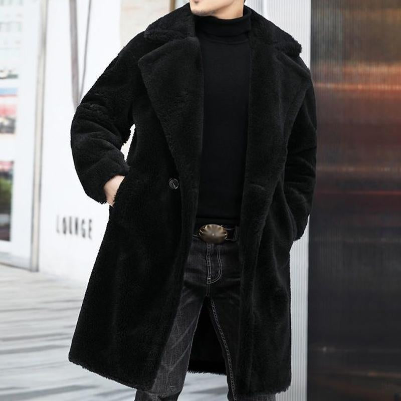Noah – Longline Faux Fur Winter Coat for Men
