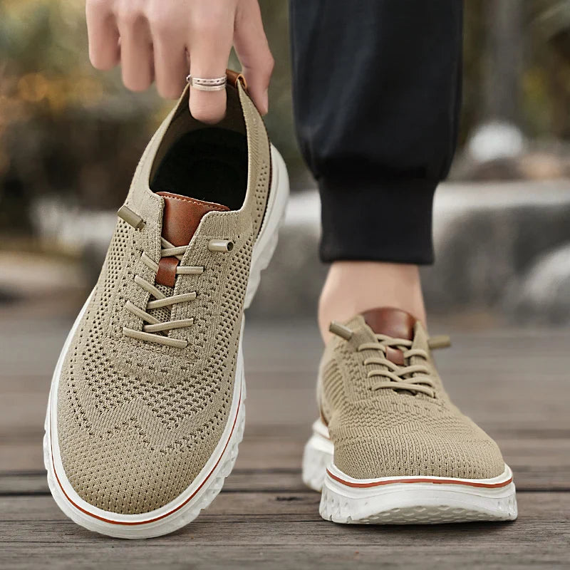 Ethan – Men's Lace-Up Knit Trainers