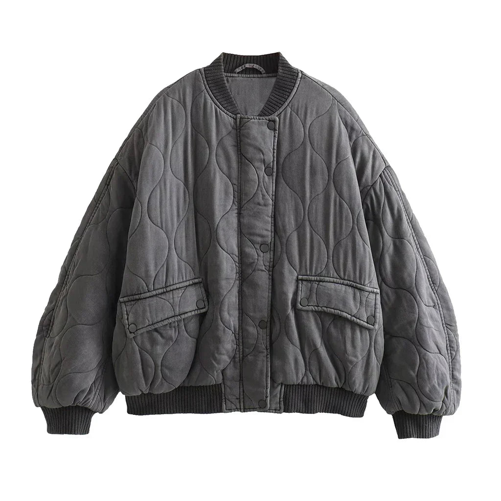 Pluen | Locker sitzende Szarye Bomberjacke