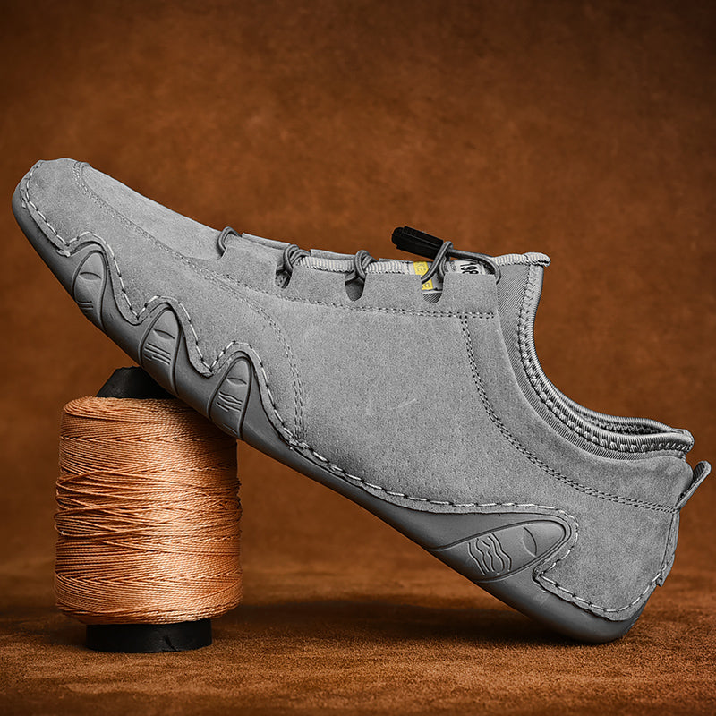 Evan - Buty męskie sportowe zamszowe wsuwane