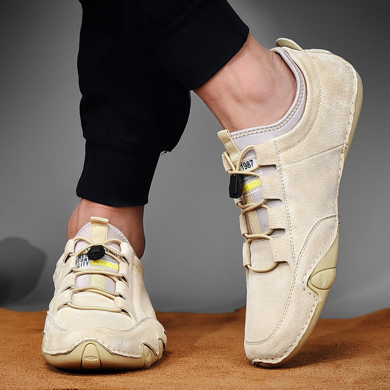 Evan - Buty męskie sportowe zamszowe wsuwane