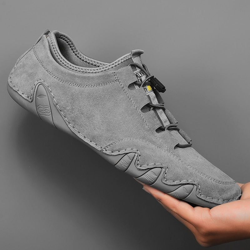 Evan - Buty męskie sportowe zamszowe wsuwane