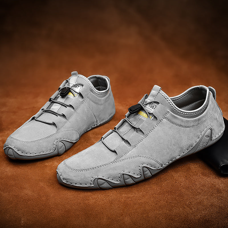 Evan - Buty męskie sportowe zamszowe wsuwane
