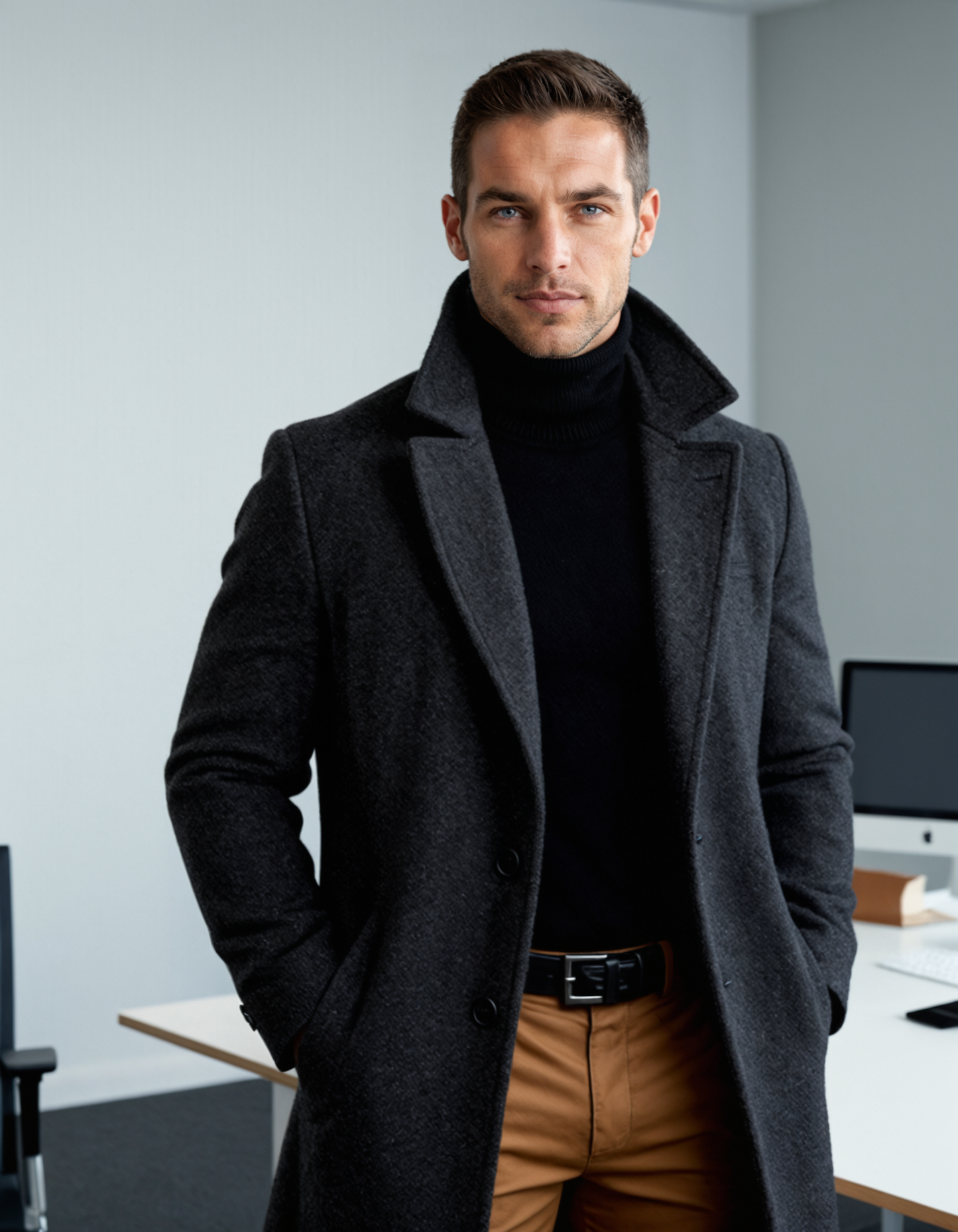 Javier – Tailored Long Overcoat Men