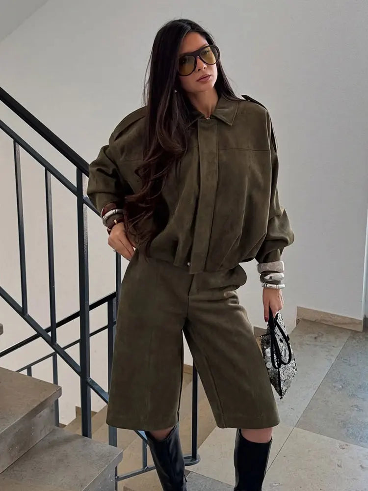 Milena - Kurtka damska z imitacji zamszu elegancka i wygodna