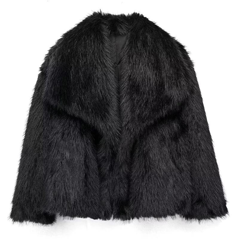 Lucía – Plush Short Faux Fur Jacket Womens