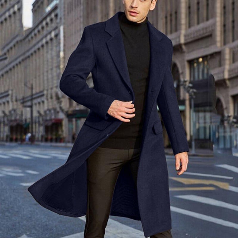 Mateusz – Elegancki Męski Płaszcz Wełniany