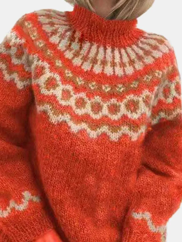 Freya - Women's cashmere wool sweater with and turtleneck