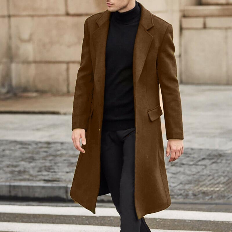 Mateusz – Elegancki Męski Płaszcz Wełniany