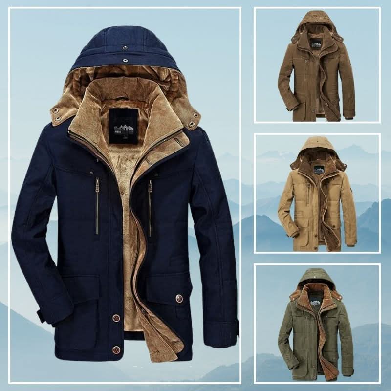 Mason – Fleece-Lined Hooded Winter Jacket for Men