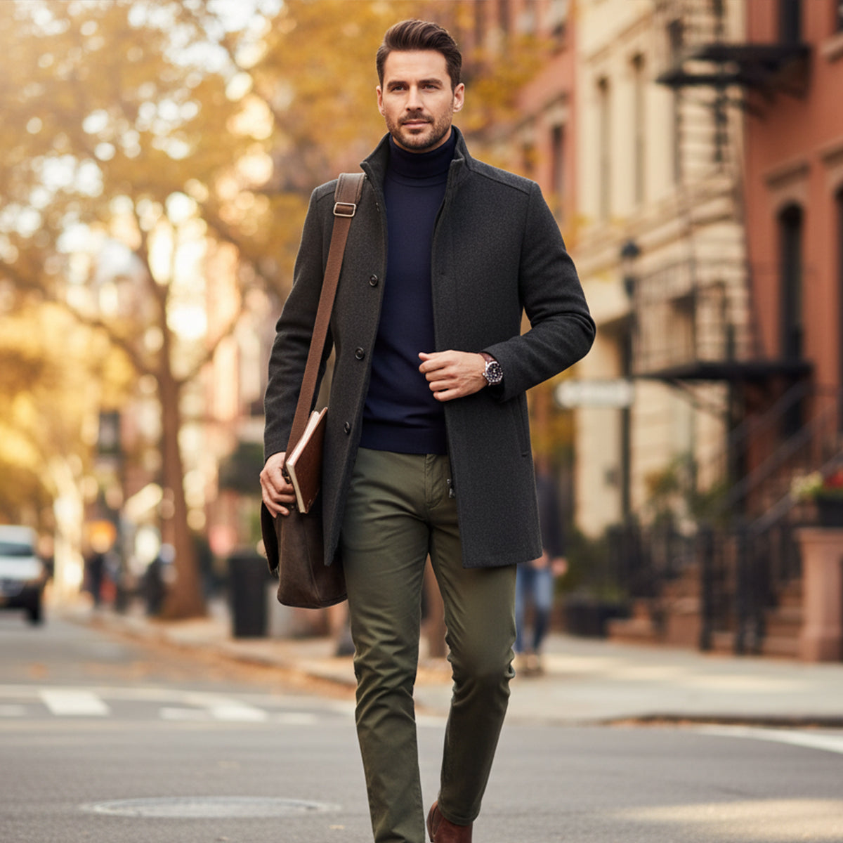 Andrés – Tailored Men’s Wool-Like Coat