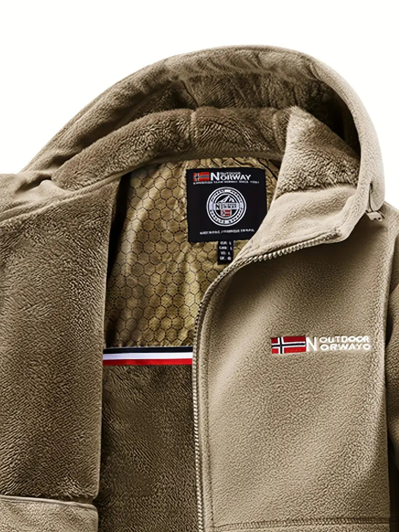 Erik – Hooded Zip-Up Mens Outdoor Fleece Jacket