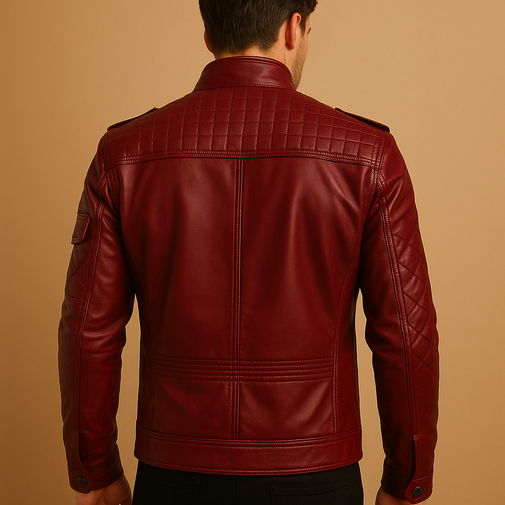 Liam – Classic Moto-Style Leather Jacket for Men