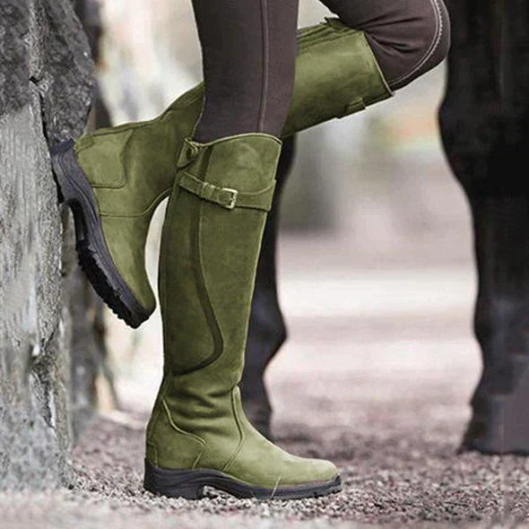 Isabel – Buckle-Detail Knee-High Womens Riding Boots