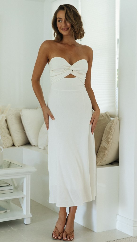 Aletha - Letnia satynowa sukienka bez ramiączek