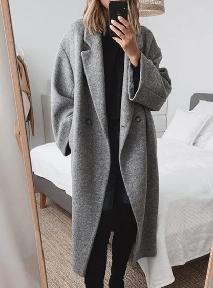 Daria - Wełniany płaszcz damski oversize