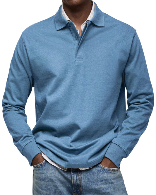 Ethan – Casual Long Sleeve Polo Sweatshirt for Men