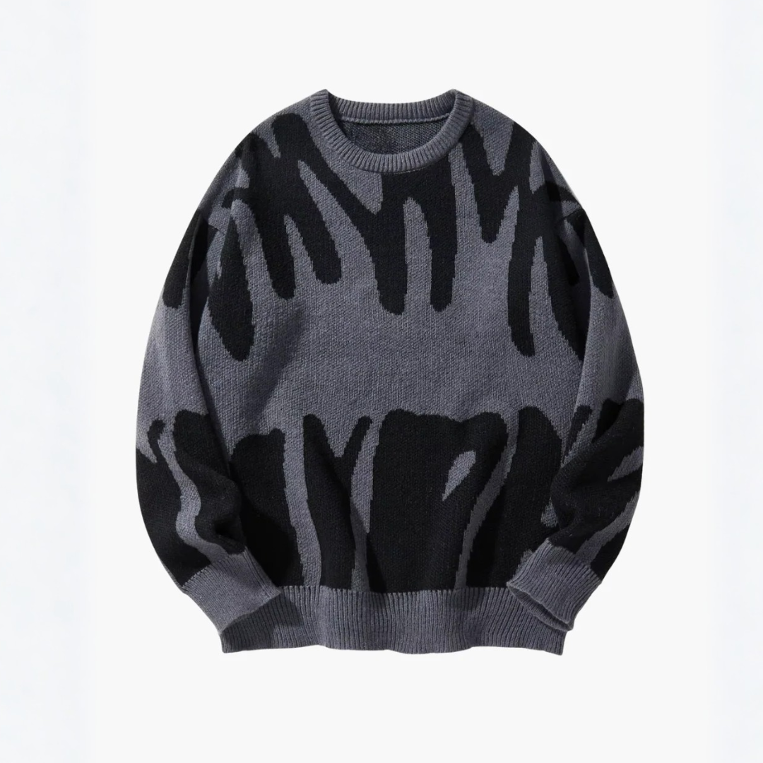 Mateo – Abstract Pattern Knit Jumper Menswear