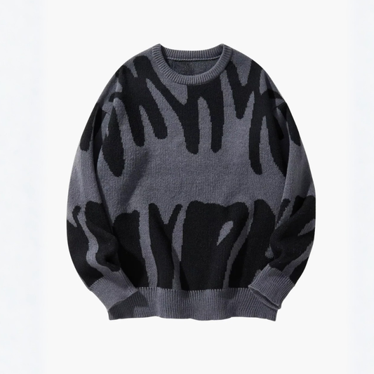 Mateo – Abstract Pattern Knit Jumper Menswear