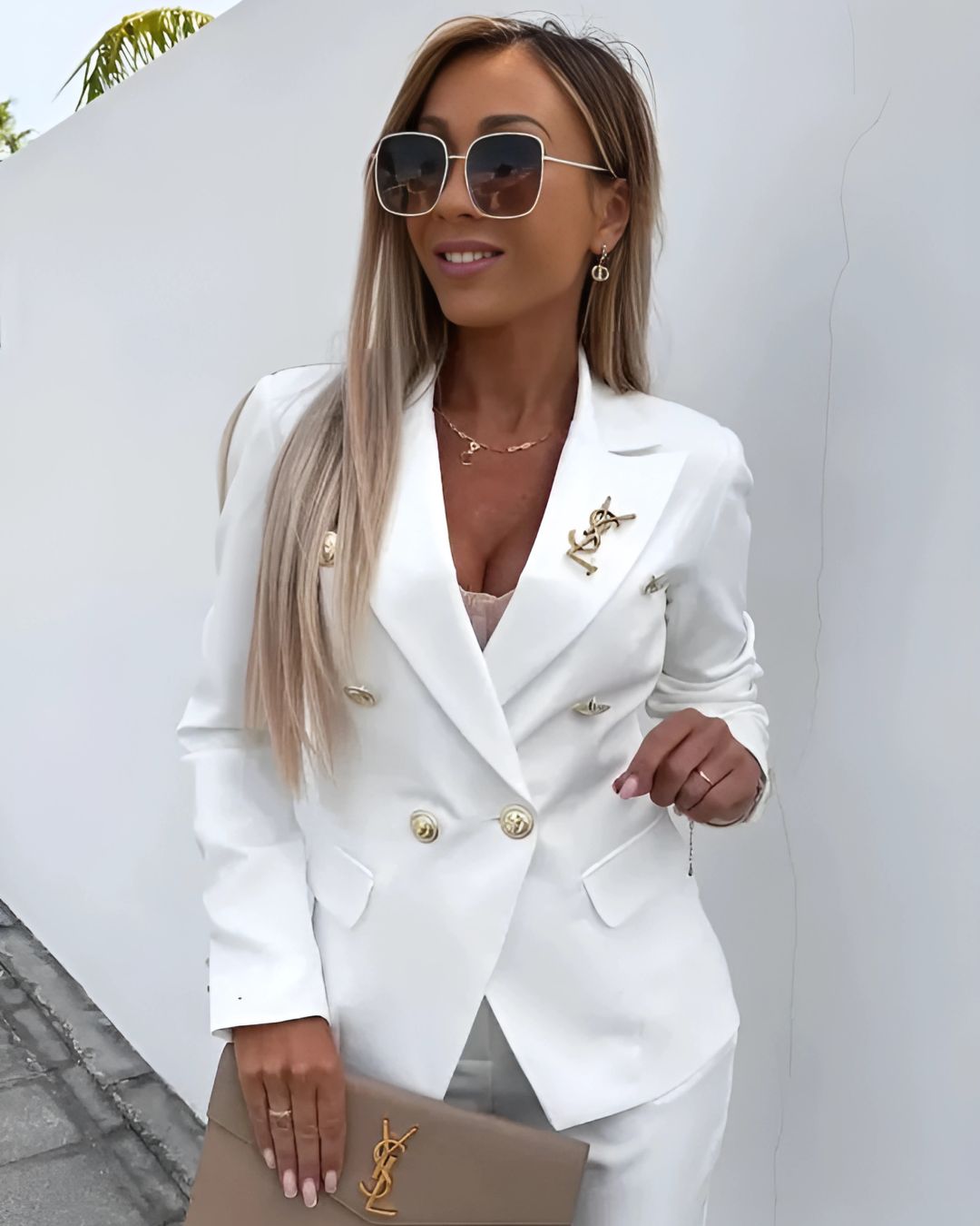 Alina – Tailored Double-Breasted Suit Set for Women