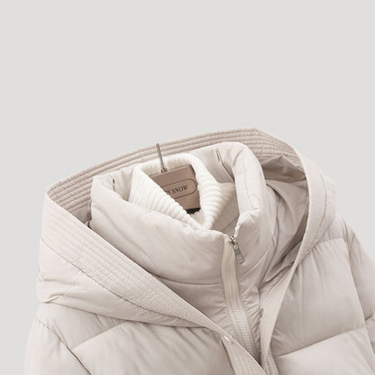 Amara – Belted Hooded Puffer Jacket for Women