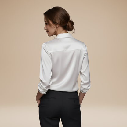 Lydia – Elegant Women's V-Neck Blouse - Image 15