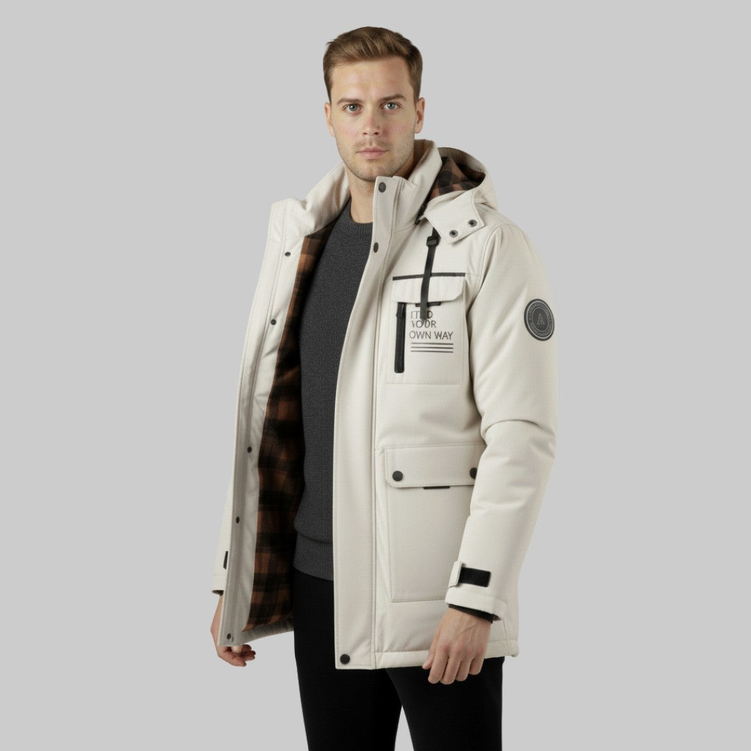 Oliver – Hooded Utility Winter Parka for Men