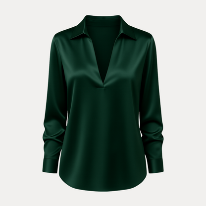 Lydia – Elegant Women's V-Neck Blouse - Image 1
