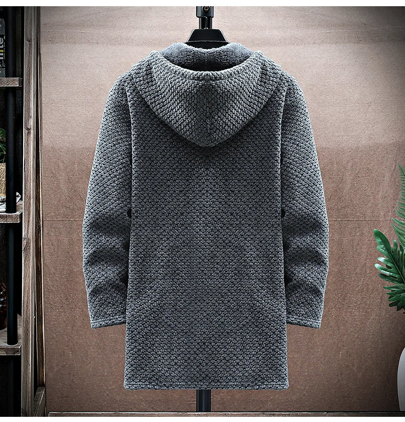 Lukas – Hooded Fleece-Lined Long Jacket