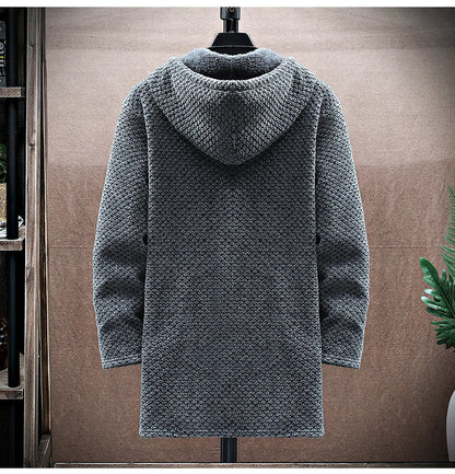 Lukas – Hooded Fleece-Lined Long Jacket