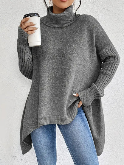 Sienna – Oversized Turtleneck Knit Sweater for Women