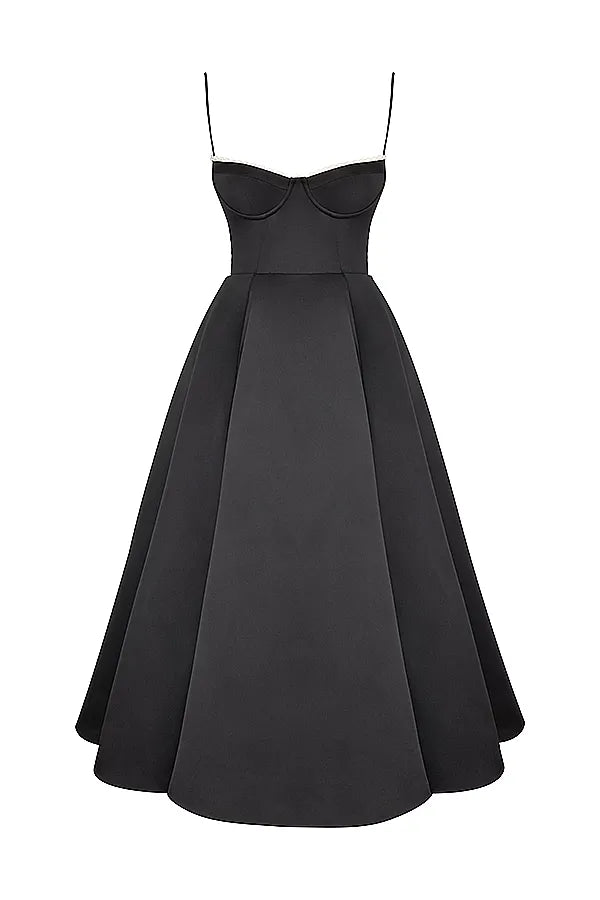 Isabella – Structured Bustier Midi Dress for Women