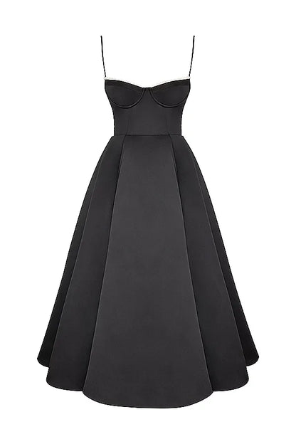 Isabella – Structured Bustier Midi Dress for Women