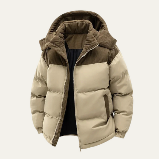 Daniel – Hooded Panelled Puffer Mens Jacket