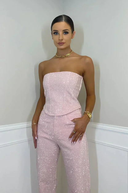 Izabela – Elegancki Kombinezon Bez Ramiączek