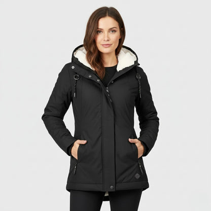 Emma – Sherpa-Lined Hooded Winter Parka for Women